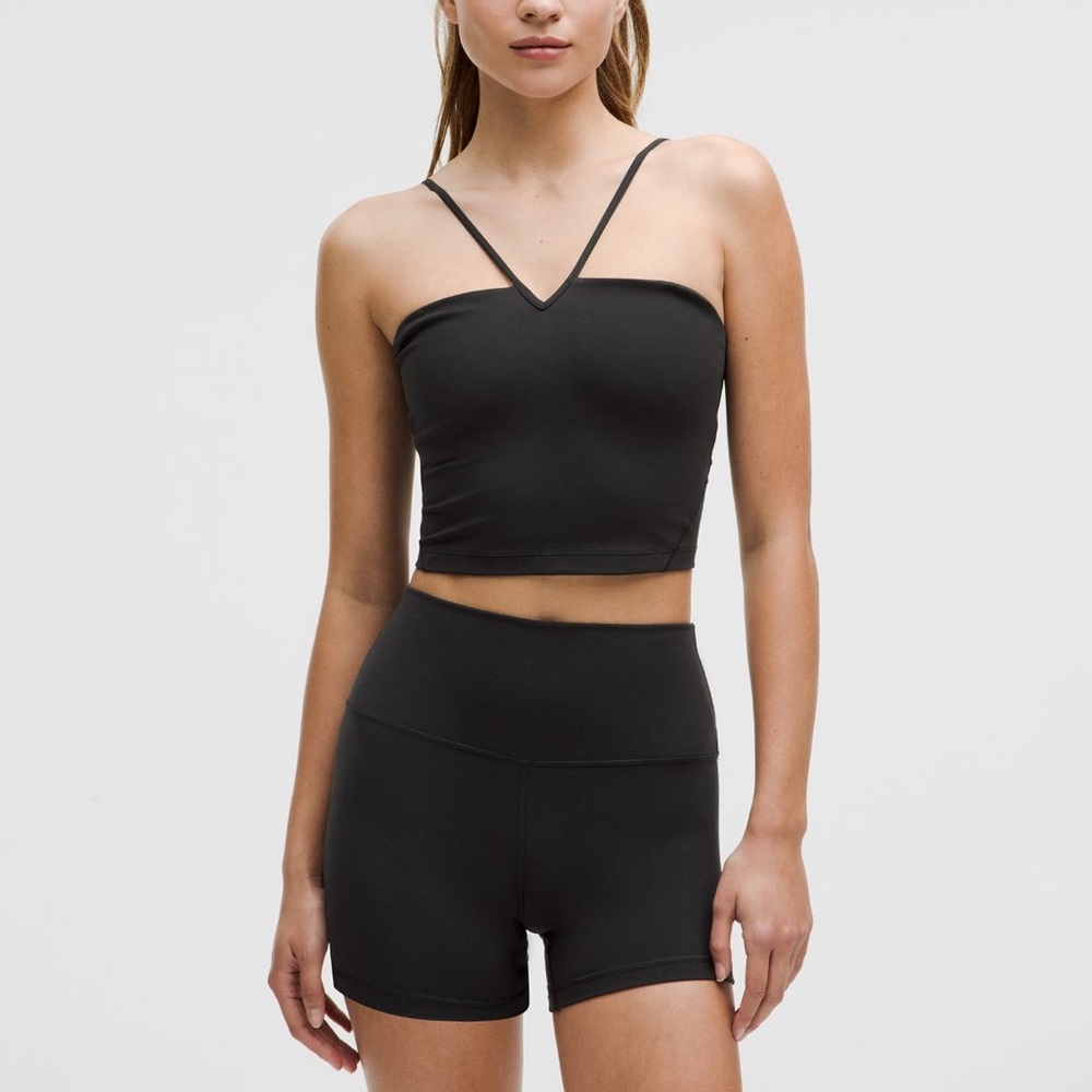 Align Strappy Deep V-Neck Top in Black
